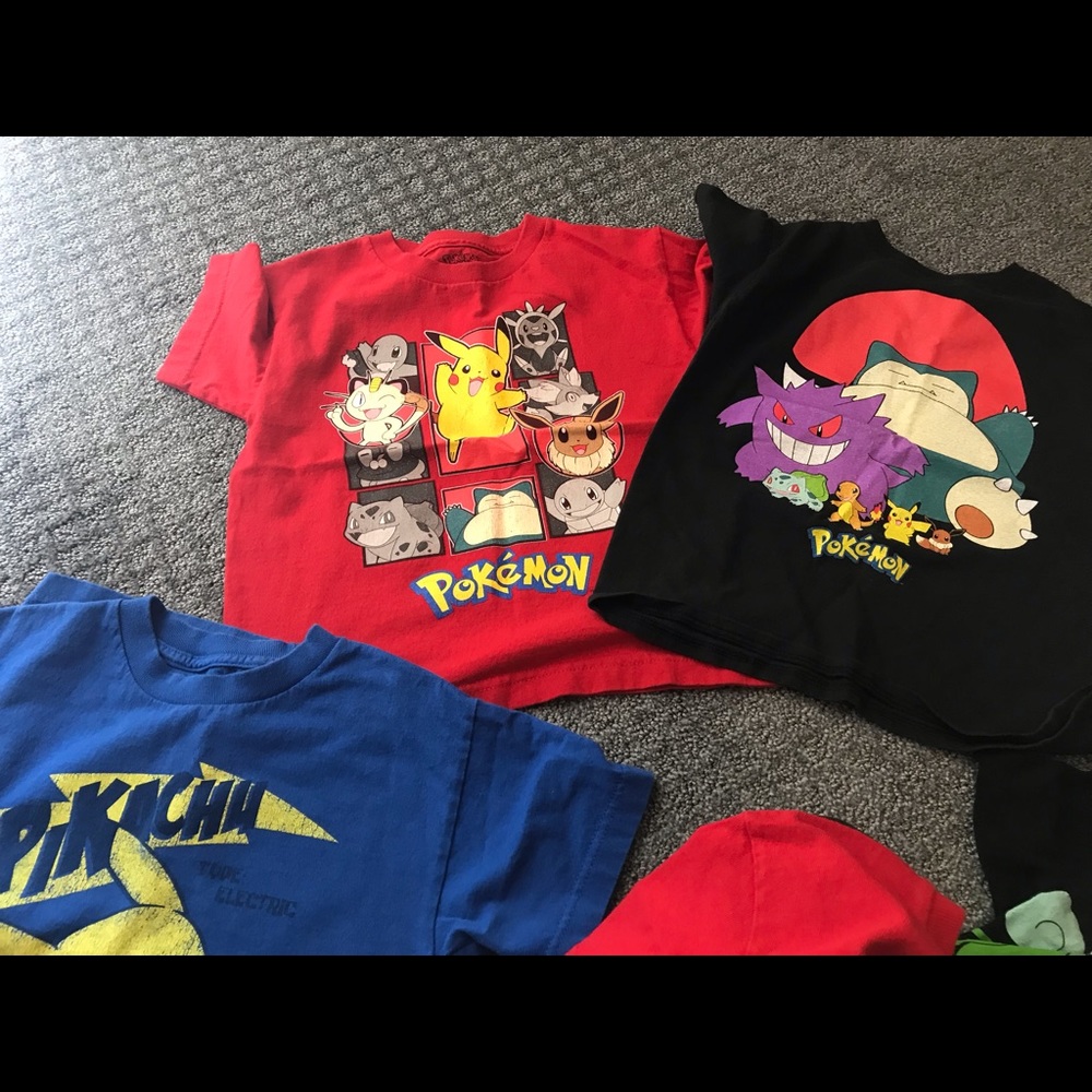 3 Pokémon kid tee shirts size 7